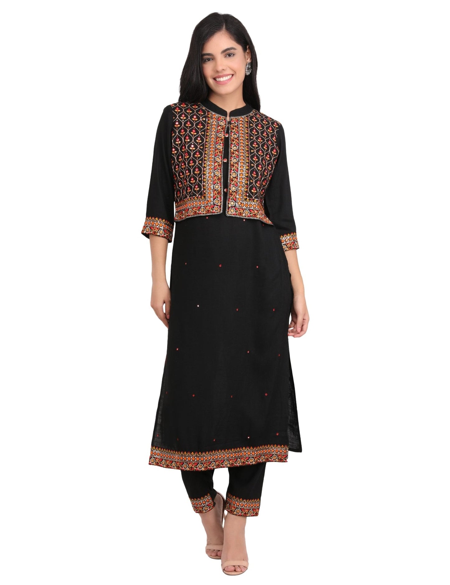 Party Night Exclusively Gorgeous Ethnic Embroidered Suit (Set Of 3) - Craftystyles