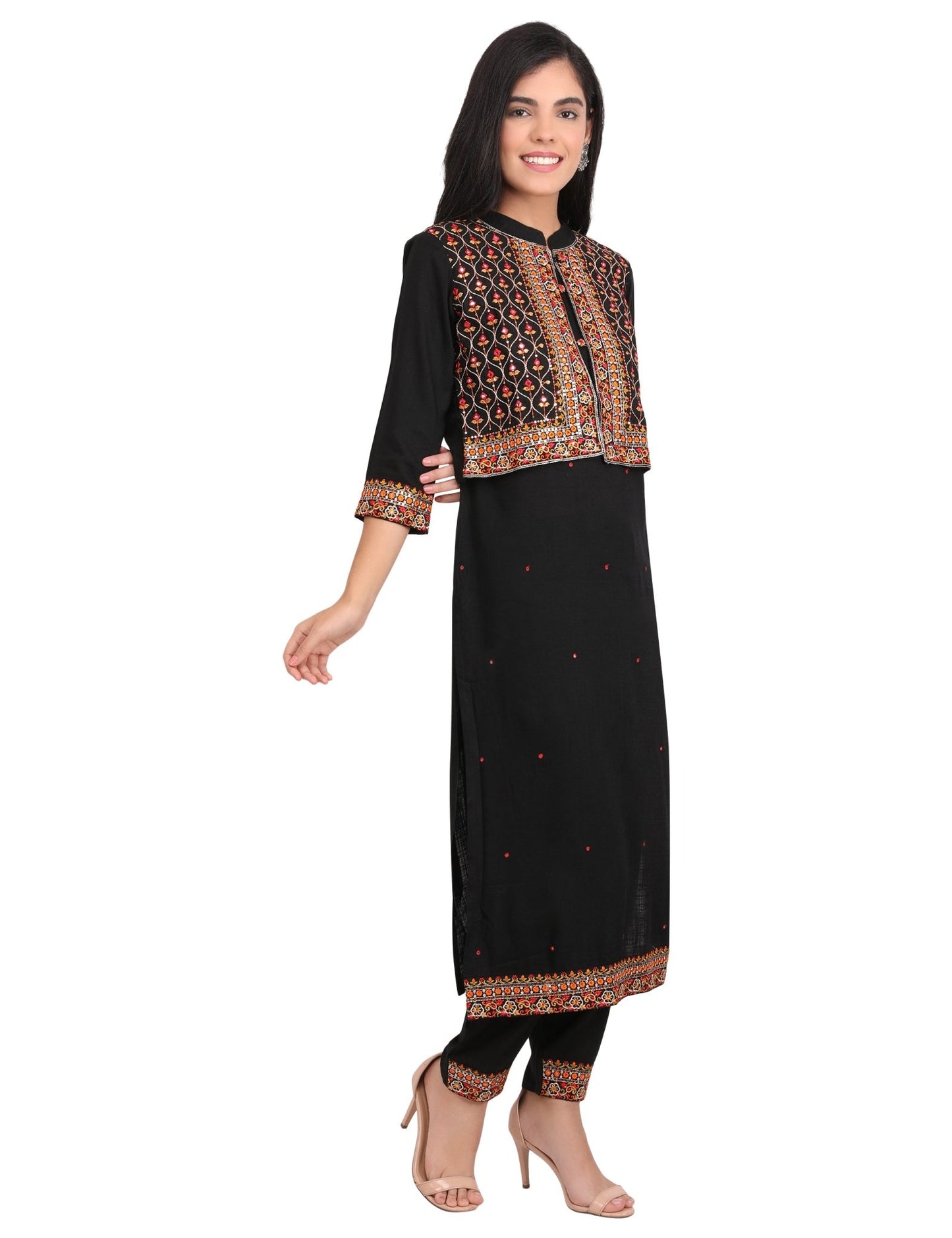 Party Night Exclusively Gorgeous Ethnic Embroidered Suit (Set Of 3) - Craftystyles