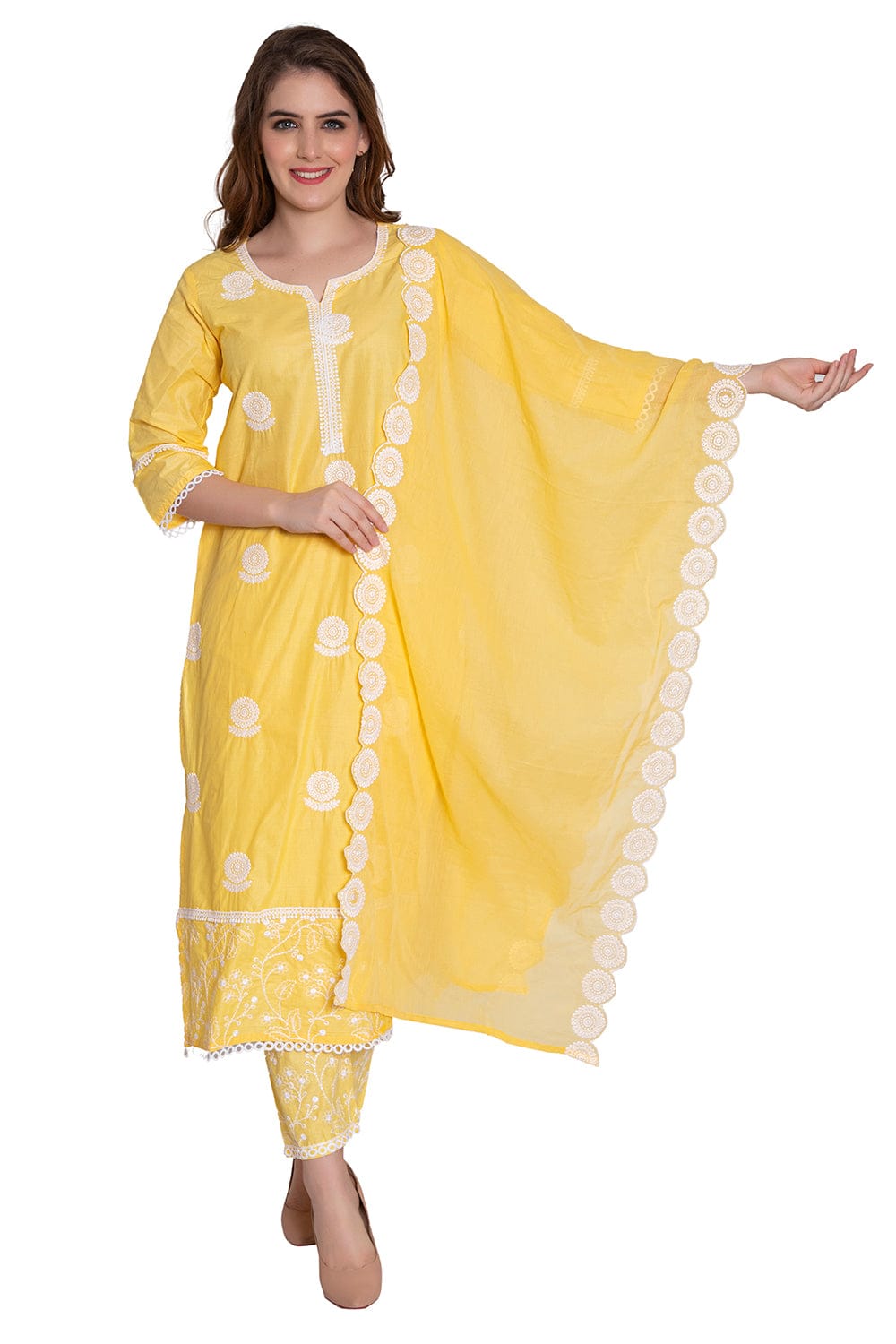 Stella Sunflower Designer Crochet Suit ( Set of 3) - Craftystyles