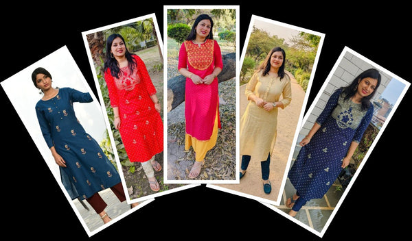Best Cotton Kurtis under Rs. 1000 - Craftystyles