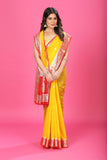 Yellow Banaras Chiffon Silk