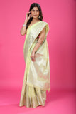 Lemon Yellow Banaras Chiffon Silk