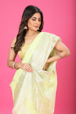 Lemon Yellow Banaras Chiffon Silk
