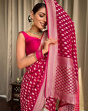 Pink Banaras butti Soft Georgette silk