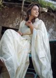 Cream Banaras Soft Georgette silk - AbirabyBeena