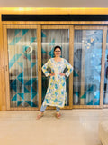 Sky Blue Rayon Hastakarigari Chikankari Kurta
