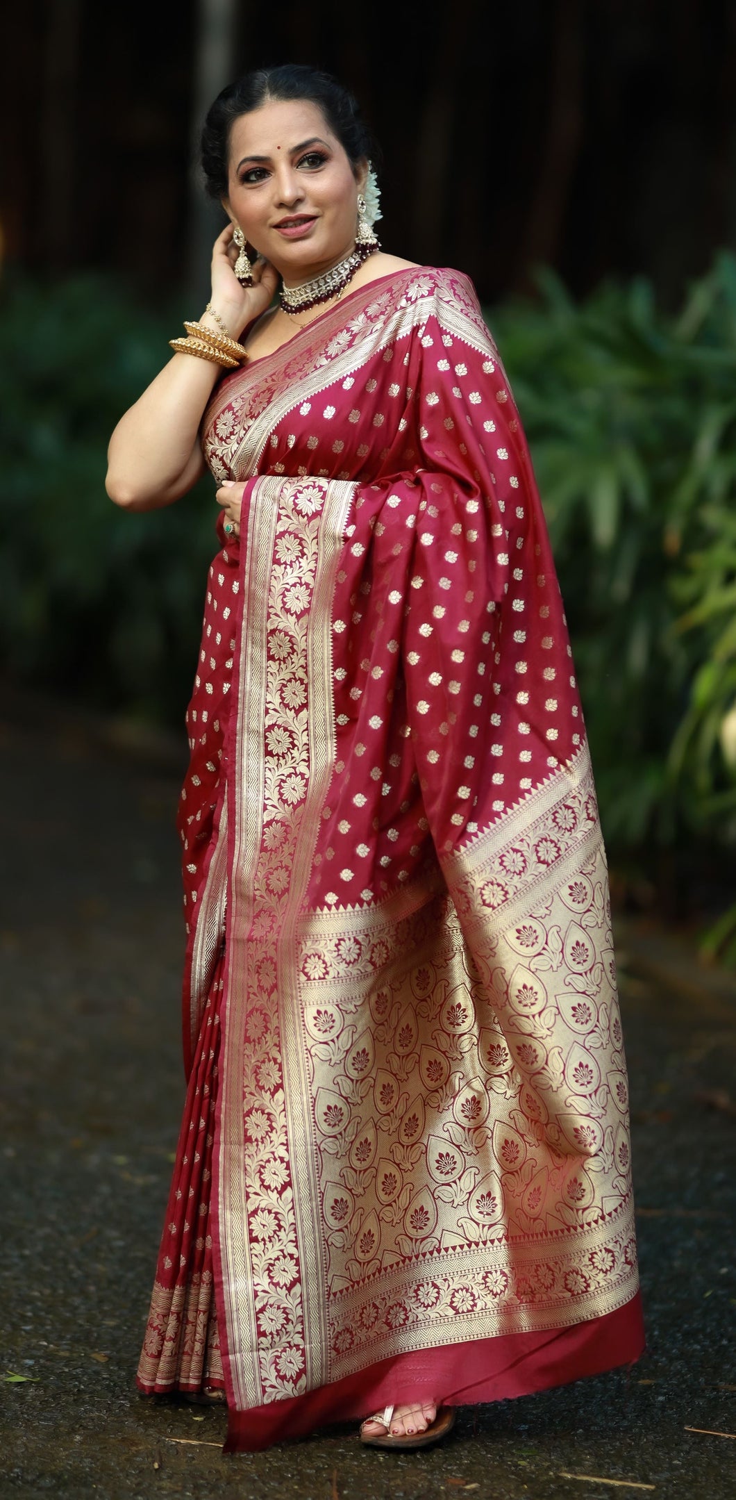 Maroon Katan Silk - AbirabyBeena