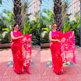 Pink Organza soft silk - Sara