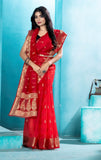 Red Organza soft silk - Mina