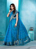 Sky Blue Organza soft silk - Mina