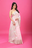 Light Pink Banaras Chiffon Silk