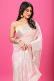 Light Pink Banaras Chiffon Silk
