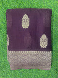 Wine Banaras Crepe Silk - Nethra