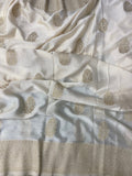 Cream Banaras Crepe Silk - Heena
