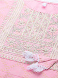 Pink Ethnic Motifs Printed Anarkali Kurta Set with Chiffon Dupatta - AbirabyBeena