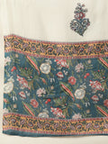 Women Blue & White Flared Kurta With Dupatta - AbirabyBeena