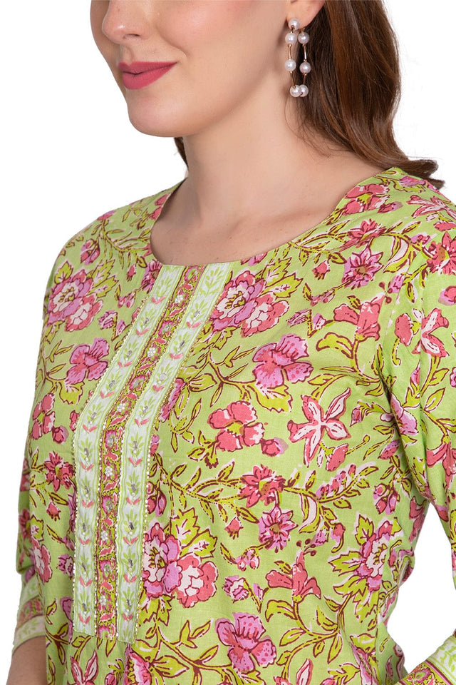 Emerald Green Sharara Gharara Suit Set - Craftystyles