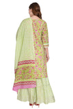 Emerald Green Sharara Gharara Suit Set - Craftystyles